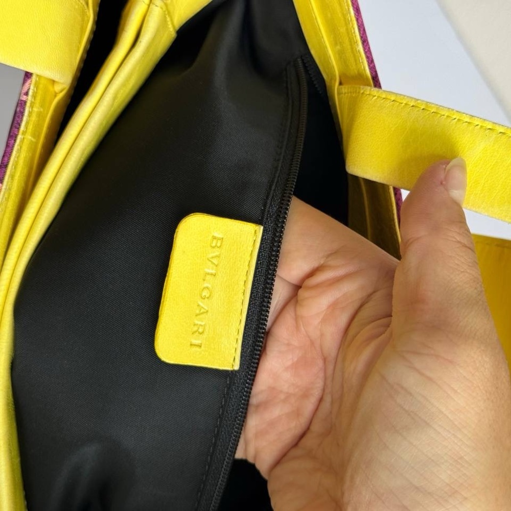 Authentic Bvlgari Logomania Purple and Yellow Handbag in great condition ￼💜 - Picture 12 of 14